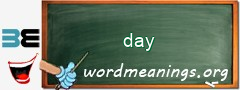 WordMeaning blackboard for day